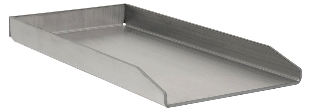 Grillplatte aus Edelstahl | 26 x 44,5 cm | BBQ Grill Plancha | Grillplatte für Steak, Spiegelei, Pancakes oder Burger | rechteckig, universell | G...