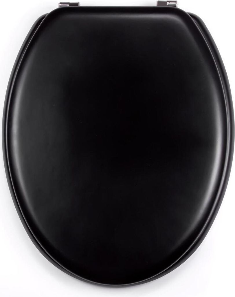 MSV WC Sitz Toilettendeckel MDF Holzkern „Schwarz“ Produktbild 