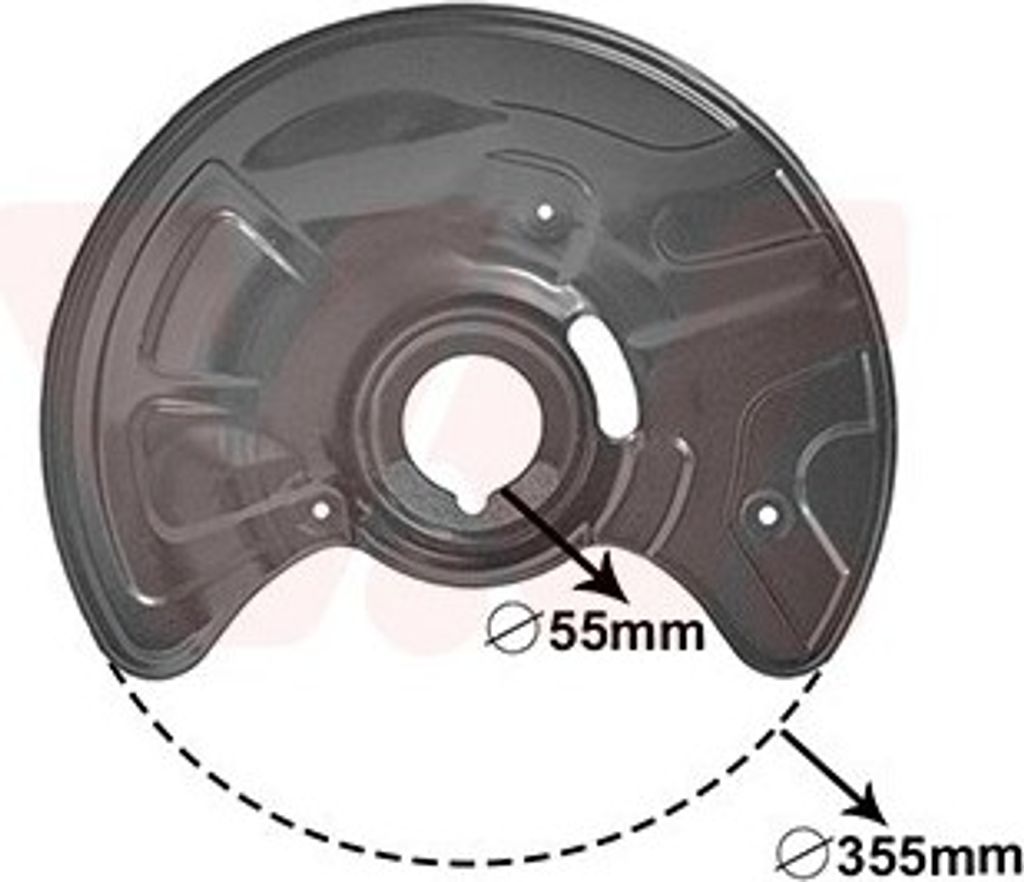 VAN WEZEL Spritzblech Bremsscheibe passend für MERCEDES-BENZ E-Klasse Limousine (W211) Vorne Links 3041371 Ankerblech