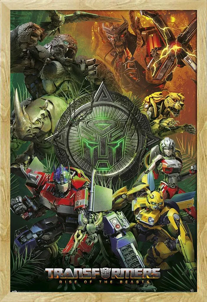 Poster Transformers Rise of the Beasts avec Cadre Anti-UV Shinsuke MDF