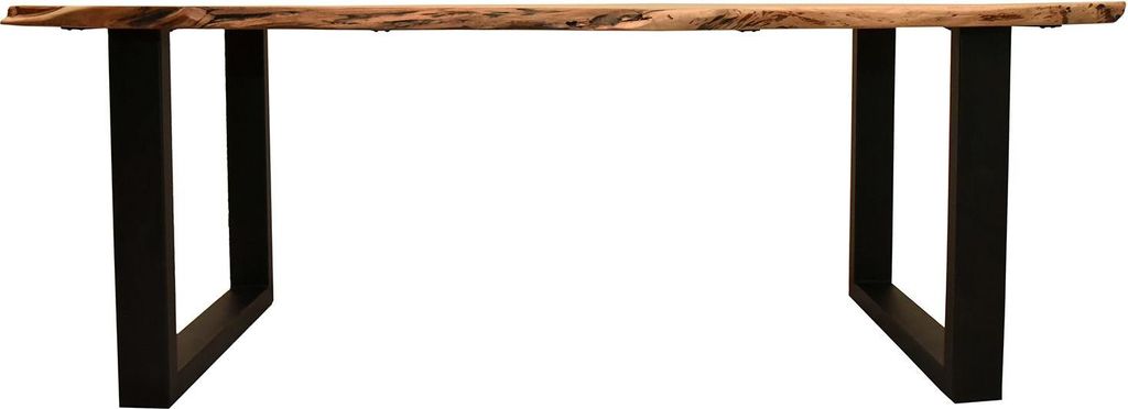 Baumkantentisch Catania - 200 x 100 cm - Akazienholz - Gestell U-Form