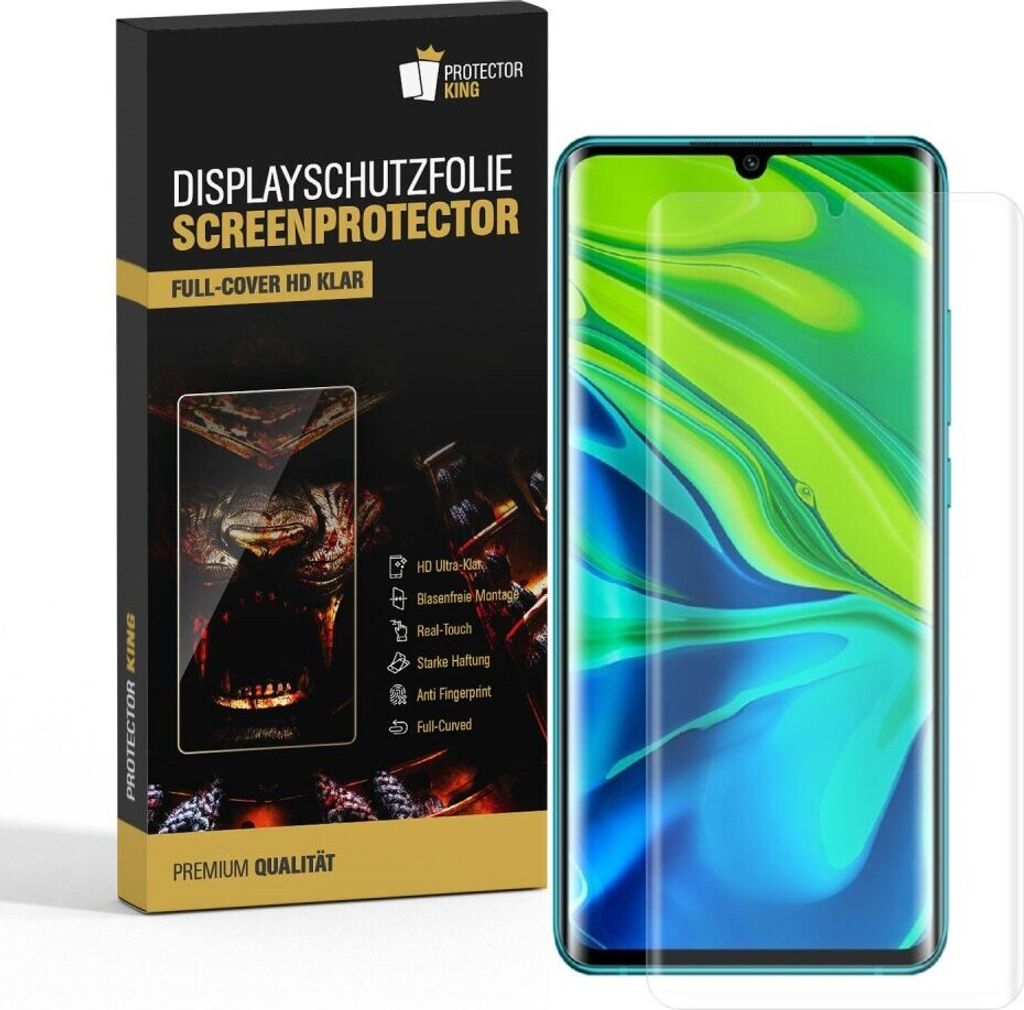 2x Displayfolie für Xiaomi Mi Note 10 FULL COVER Displayschutzfolie HD KLAR