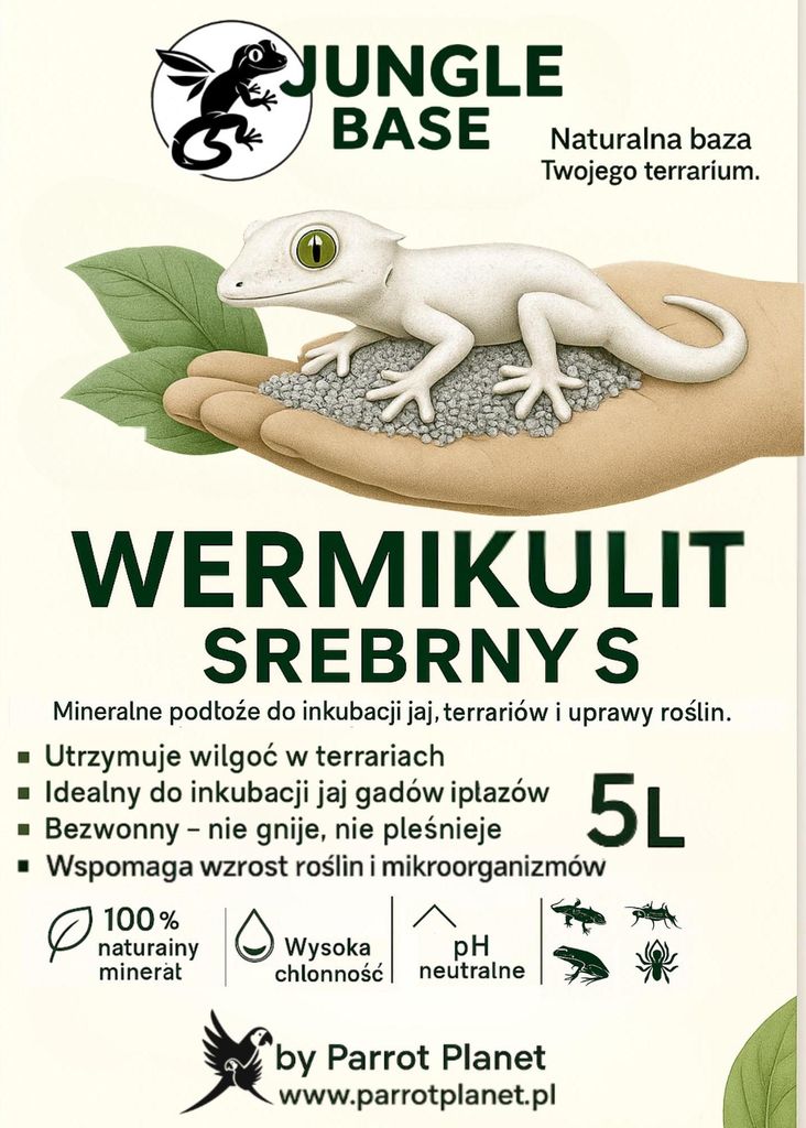 Jungle Base - Wermikulit S - Mineralisches Substrat Zur Inkubation Und Für Terrarien 5Lwermikulit Substrat Für Terrarien & Inkubation - 5L, Steri...