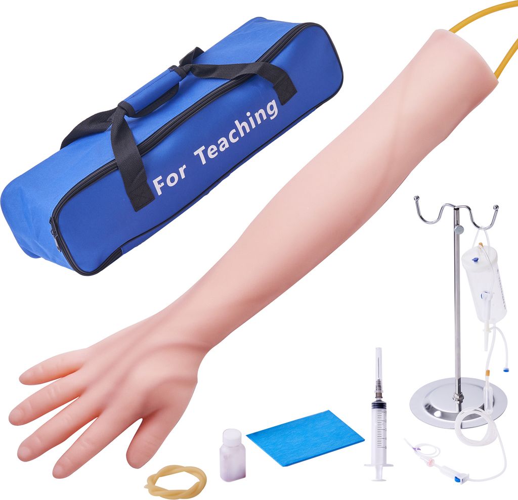 SucceBuy Phlebotomy Practice Kit, hochsimulierter IV-Venenpunktions-Trainingsarm mit Tragetasche, ideal für Studenten, Krankenschwestern und Fachk...