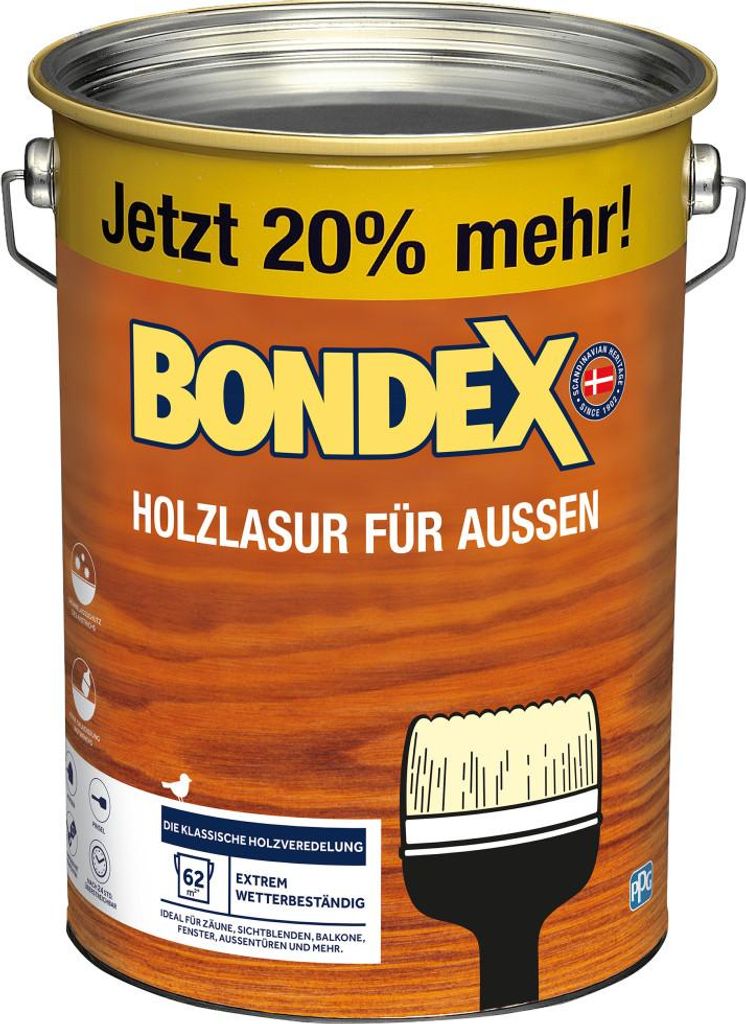 Bondex Holzlasur für Außen 4,8 L dunkelgrau Produktbild 