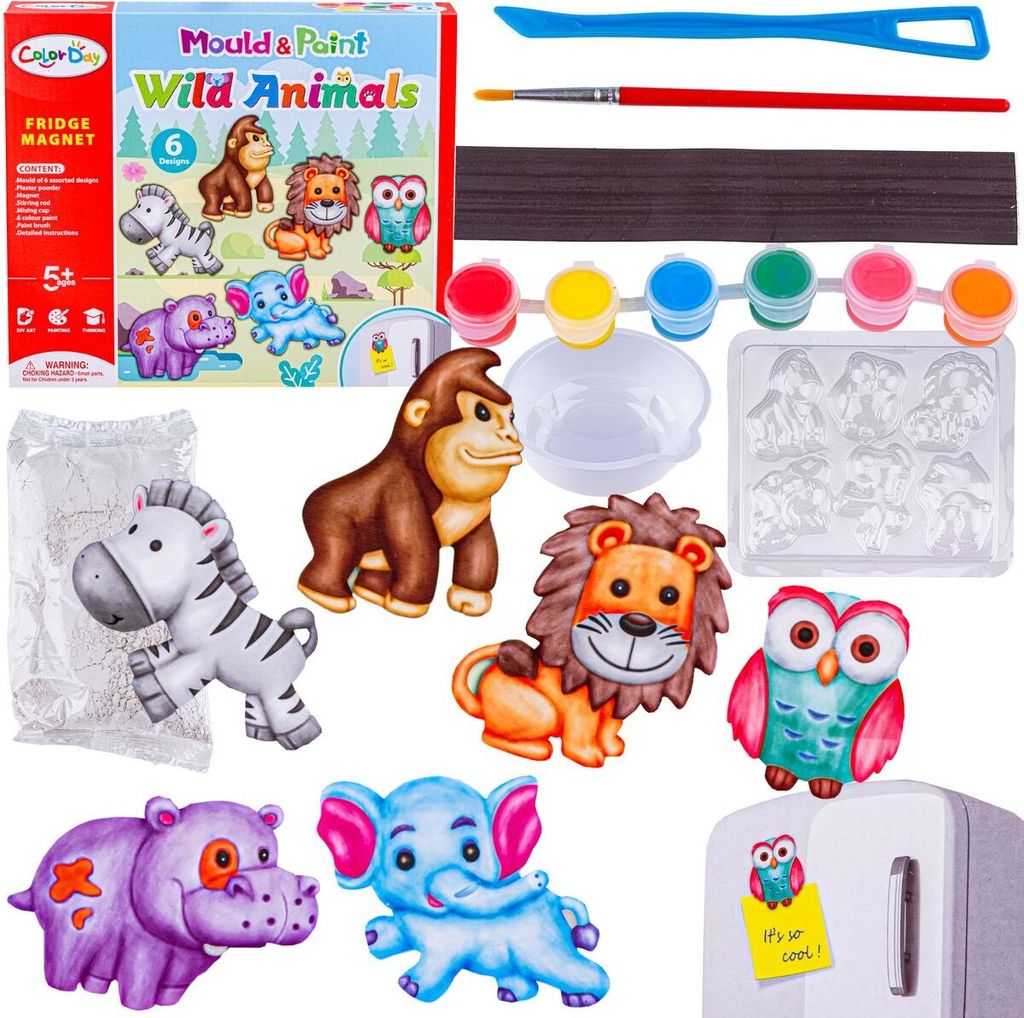 Kreativ-Set Create Magnet, Guss DIY WILD ANIMALS