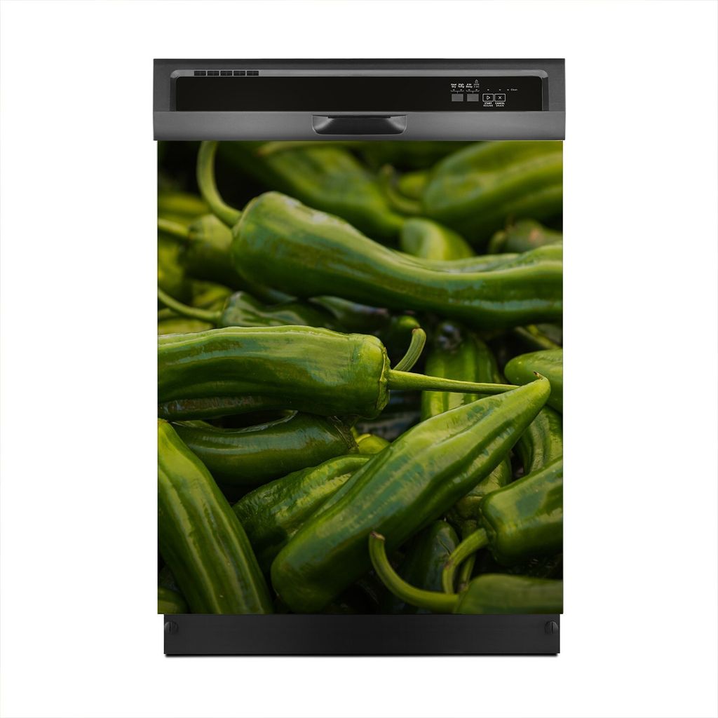 Magnete Dekorative 60x70 cm Küche Magnetmatte Spülmaschine - grünes Gemüse Paprika