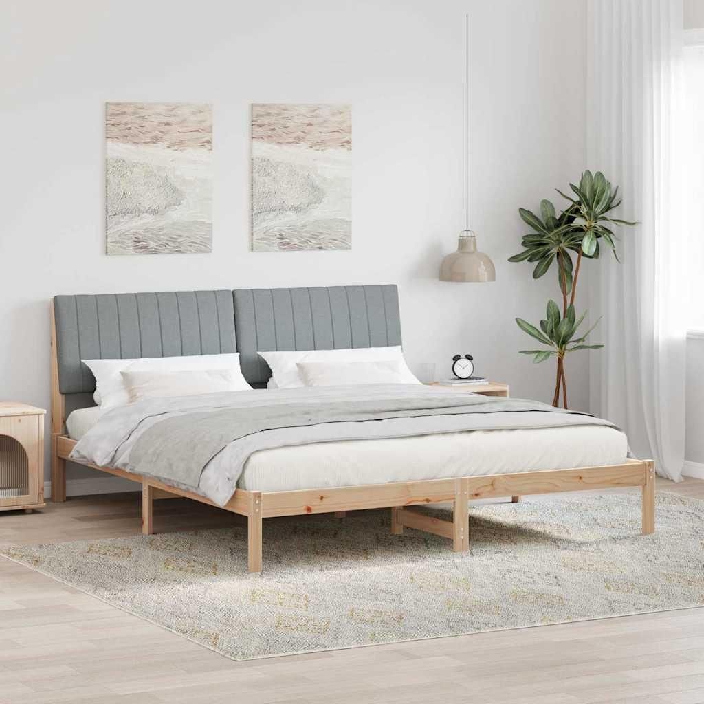 Maison Exclusive - Bettrahmen mit Kopfteil Braun 180 x 200 cm Massives Kiefernholz