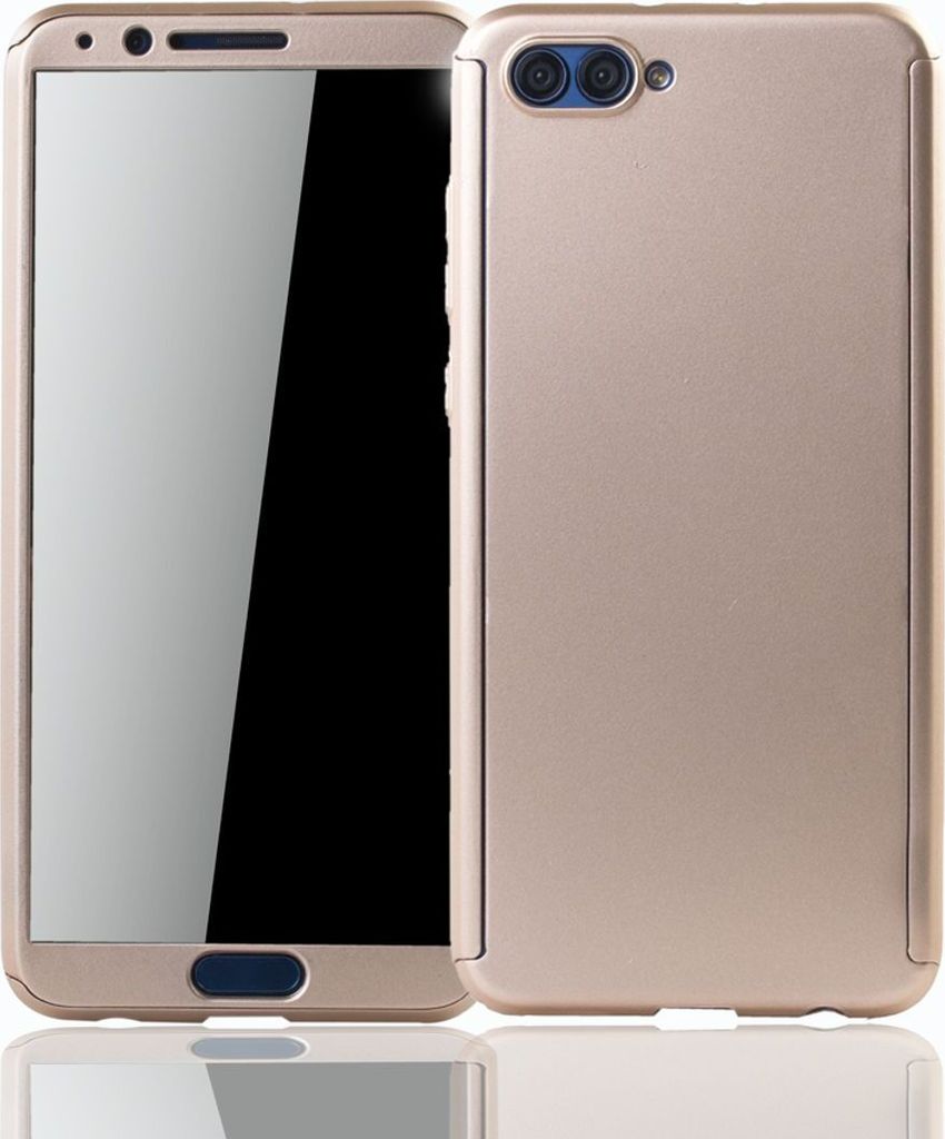Handyhülle Schutzhülle für Huawei Honor View 10 Full Case Cover Displayschutz 360 Gold