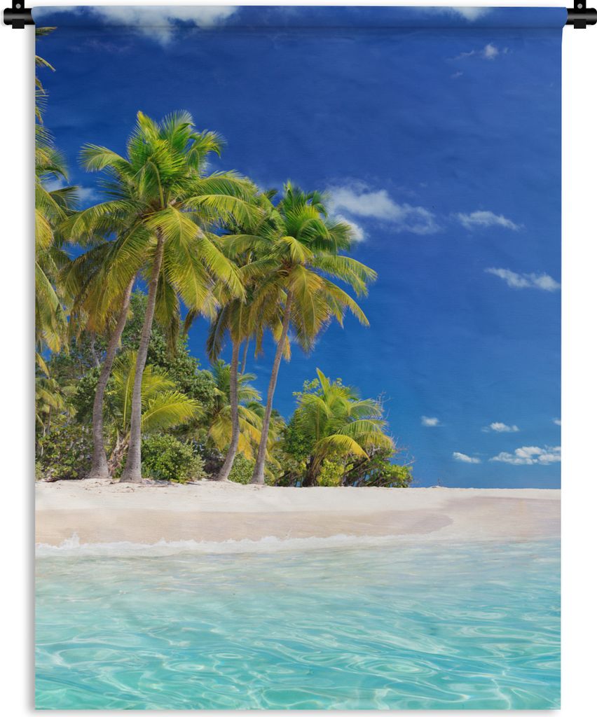 MuchoWow Wandteppich Wandbehang Strand - Meer - Palme - Sonne - Sommer 60x80 cm Tapisserie Dekoration Wandtuch - Decke - Wandtücher - Wohne