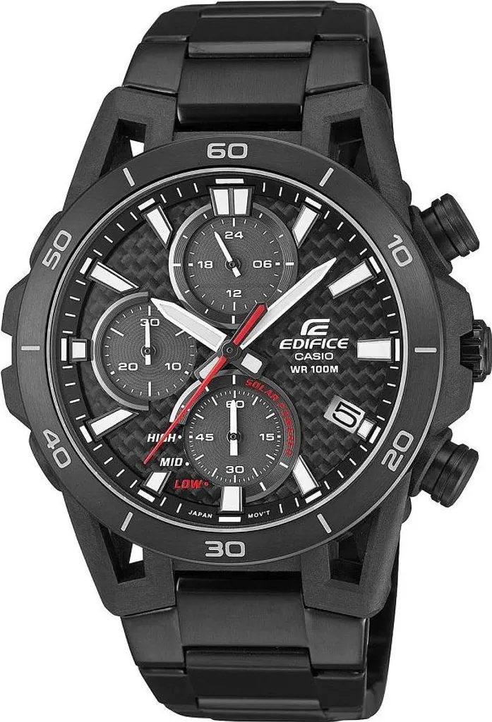 Casio Edifice EQS-960DC-1AVUEF Montre Homme Noire en Acier Solaire