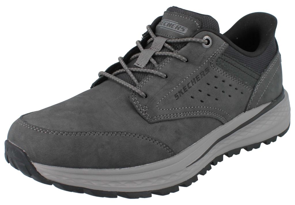Skechers Slip-In, chaussures de sport grises à lacets Image du produit 