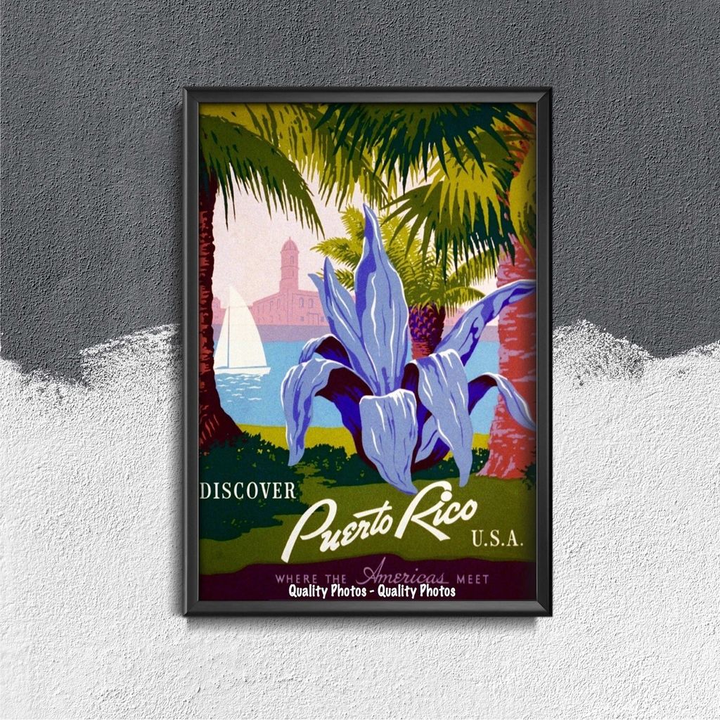 Poster - Canvas - Leinwand - 42 cm x 59,4 cm - Puerto Rico Produktbild 