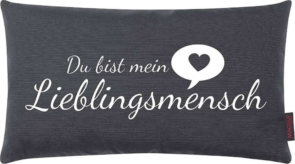 Magma Kissen Lieblingsmensch Anthrazit Produktbild 