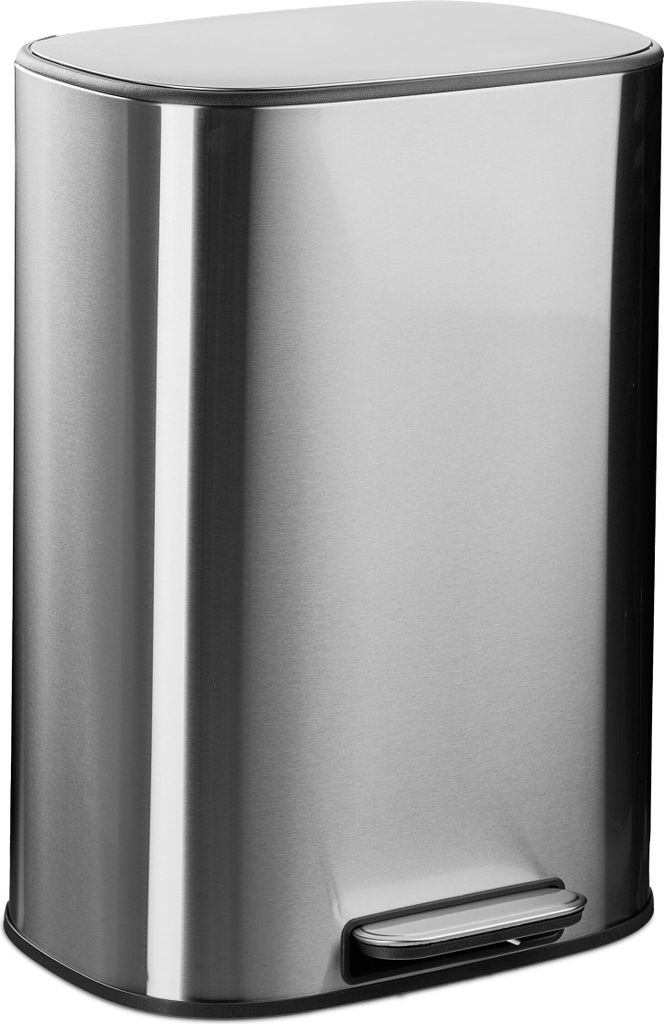 relaxdays Mülleimer Küche Edelstahl 50 Liter