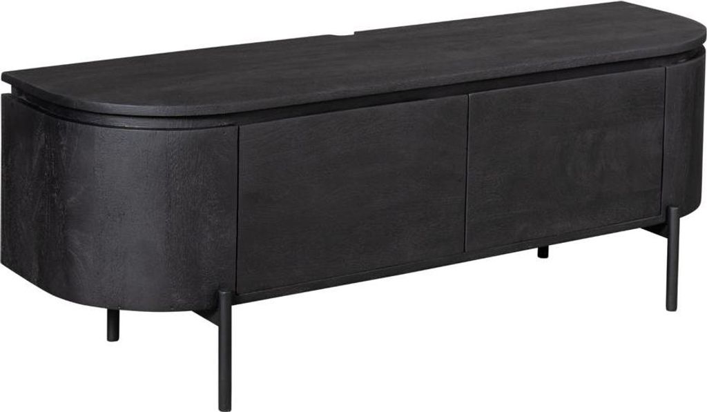Magnificent Black TV-Möbel Mangoholz Schwarz, Masse:120 cm X 35 cm