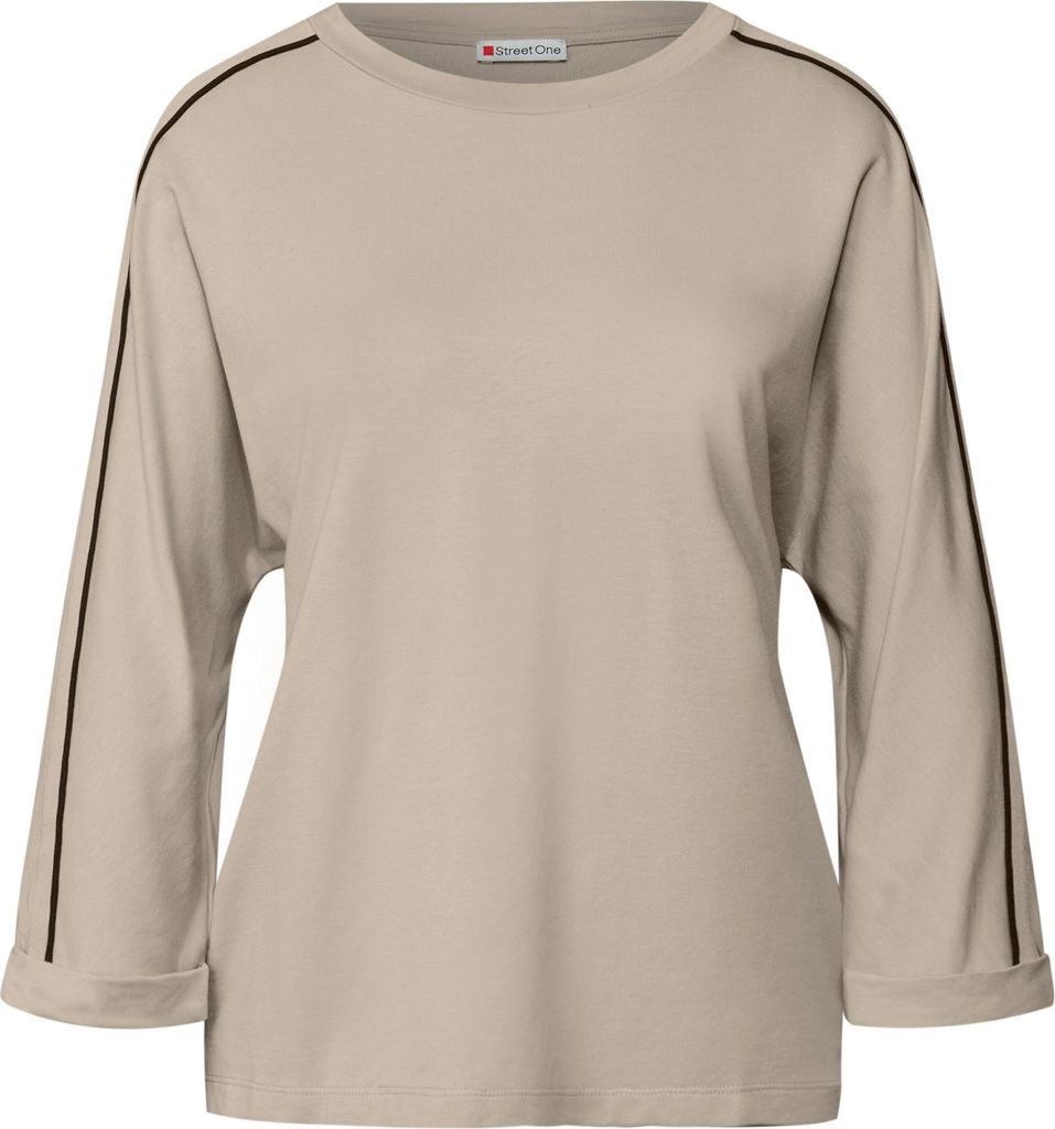 Street One LTD QR shirt w.deco tape morning beige 42 Produktbild 