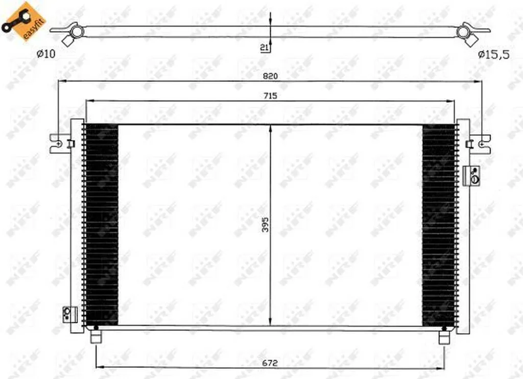 NRF 35574 Condenseur de Climatisation Haute Performance pour Auto - 8