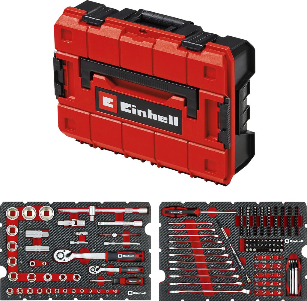EINHELL Werkzeugkoffer Mechanik, 370513, E-Case, 201-teilig