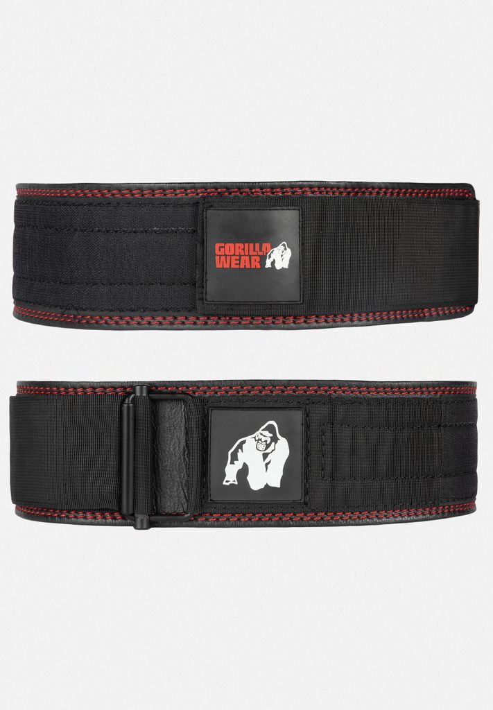 Gorilla Wear Gewichthebergürtel – 4 Zoll Premium-Leder-Hebegürtel – Schwarz – L/XL