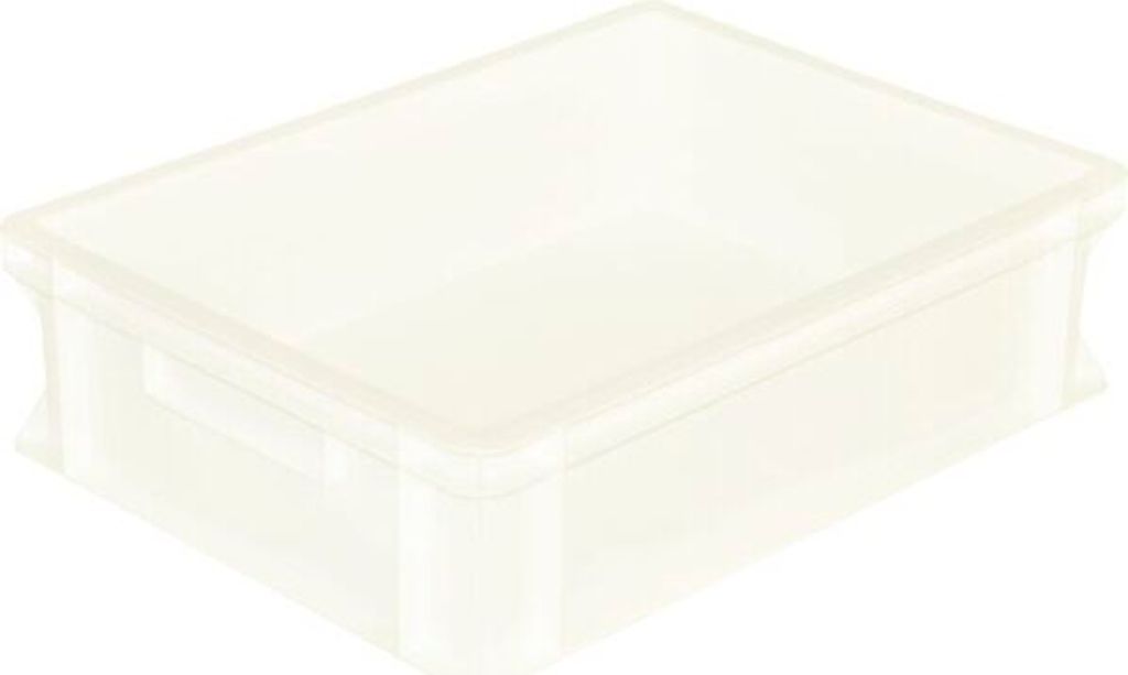 Stapelkiste Kunststoff, weiß, Höhe: 105 mm, Länge: 400 mm, Obrázok produktu 