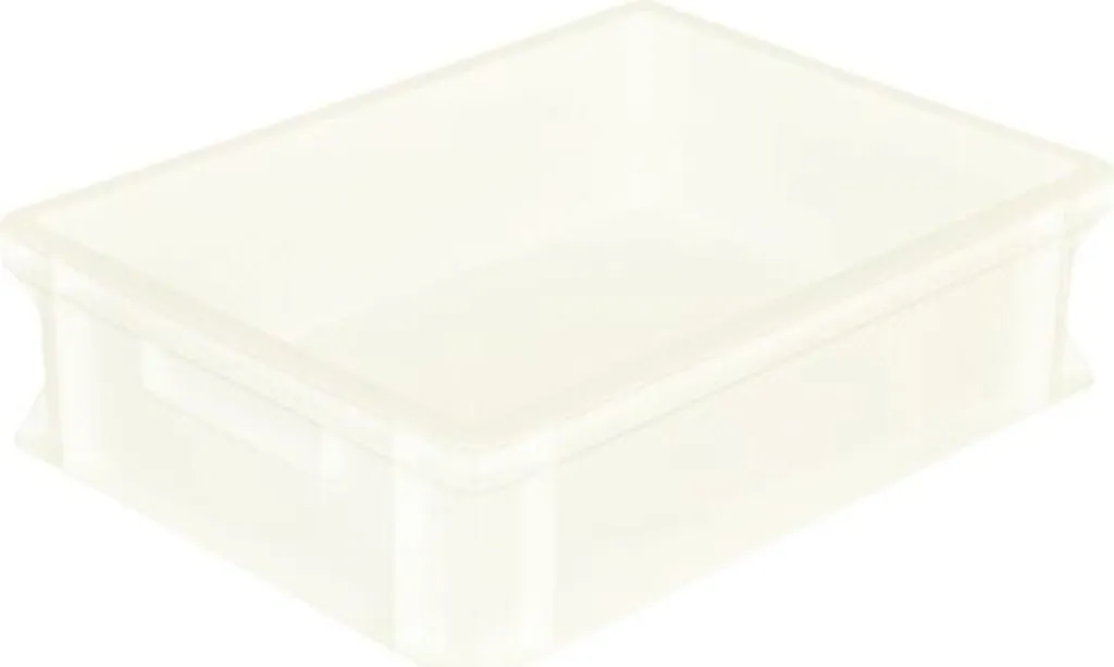 Gagnez de la place avec cette caisse plastique blanche empilable 40x30 cm