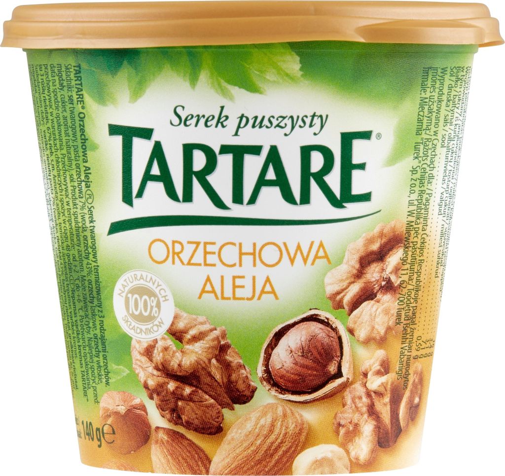 Serek do smarowania Tartare Orzechowa Aleja 140 g Zdjęcie produktu 