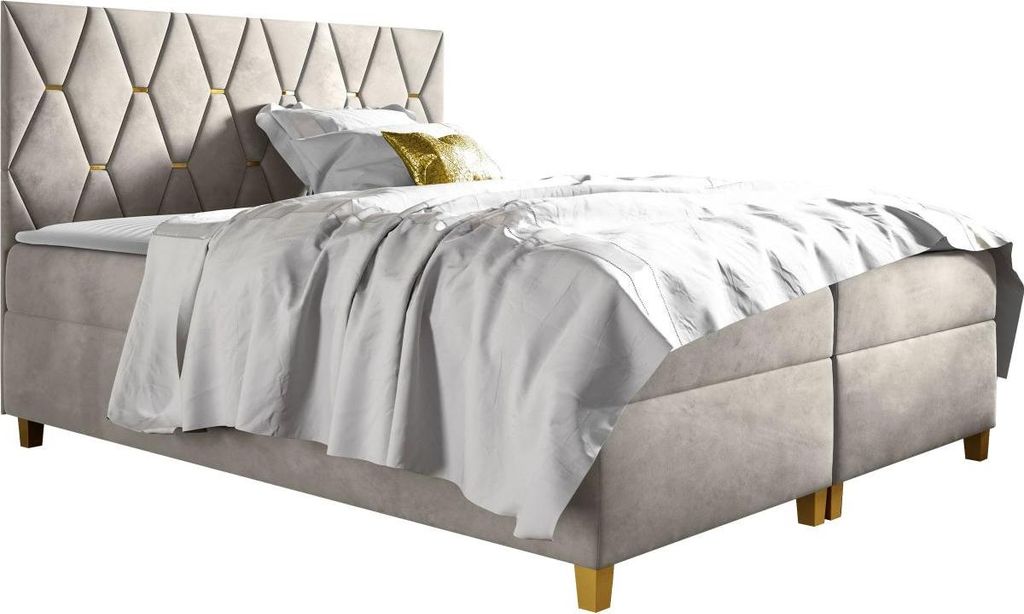 MIRJAN24 Boxspringbett Inez, Doppelbett mit zwei Bettkästen Produktbild 