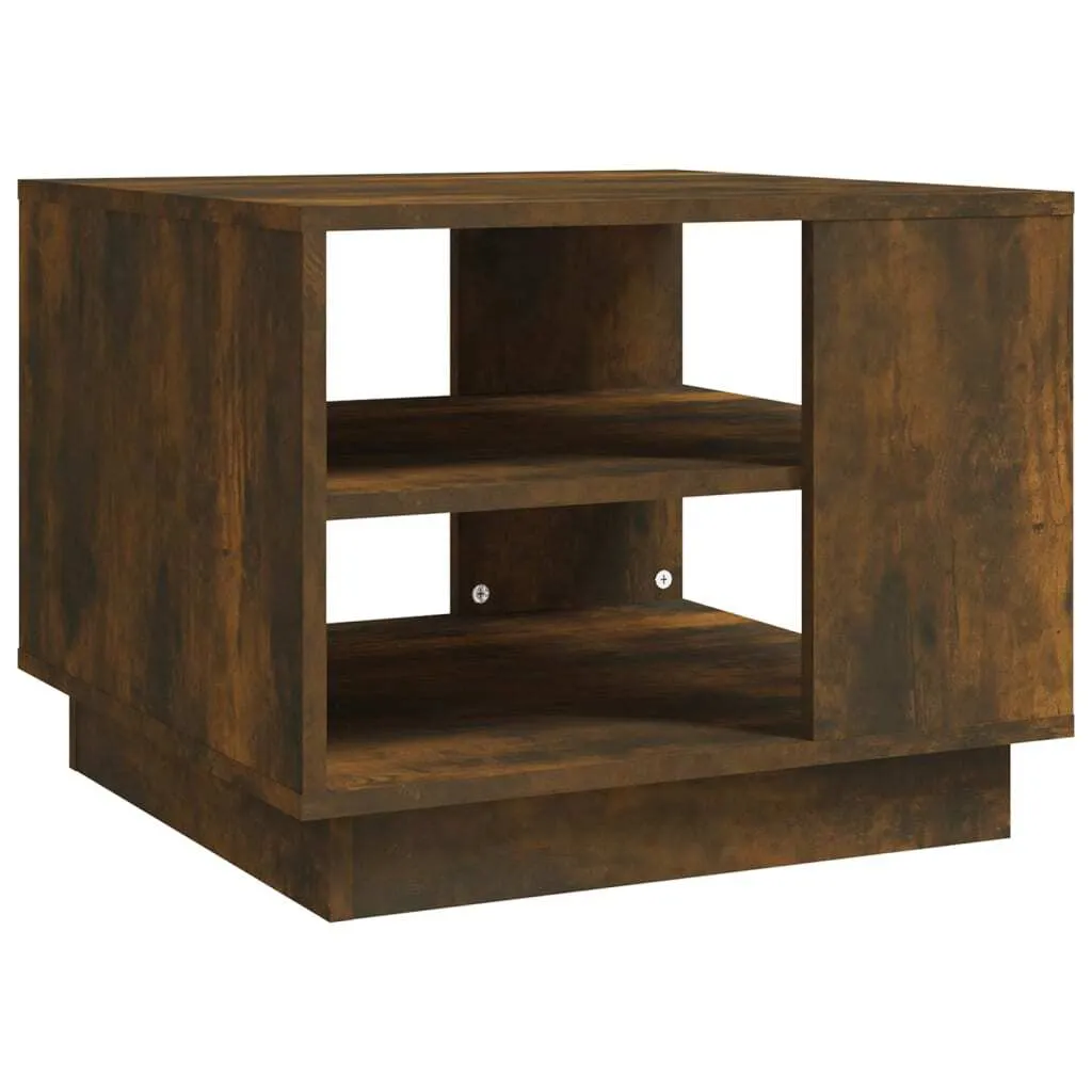 Tavolino Rovere Fumé 55x55x43 cm - Arredo Soggiorno Robusto e Moderno