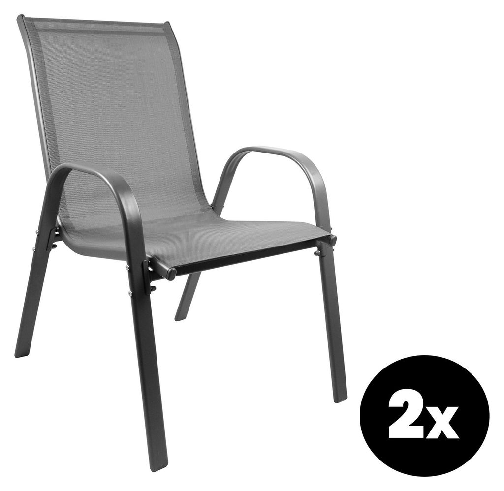 Aga 2x Záhradné stoličky MR4400GY-2 Sivá Obrázok produktu 