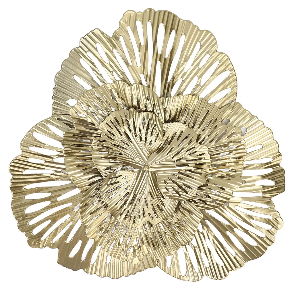 Sculpture murale ginkgo en fer forgé 3D objet d'art moderne pour salon