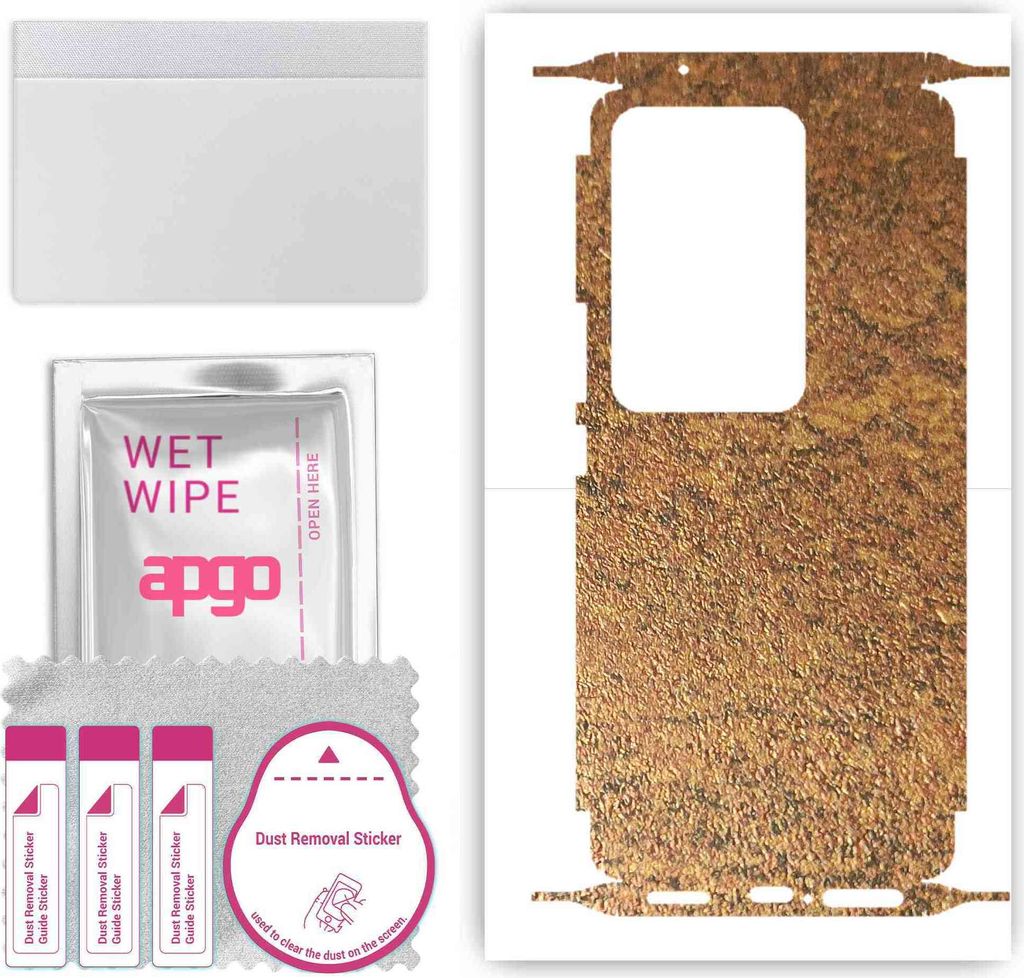 apgo Rückseite + Seiten Schutzfolie, Skin, kompatibel mit Vivo S17 Pro, Hinten Displayschutzfolie aus Vinylfolie, kratzfest, einfache Montage - Ro...