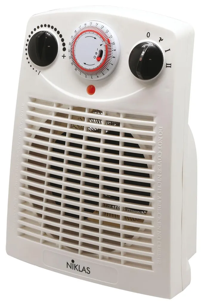 Chauffage Niklas Timer 2000W - Thermostat Réglable et Mode Silencieux