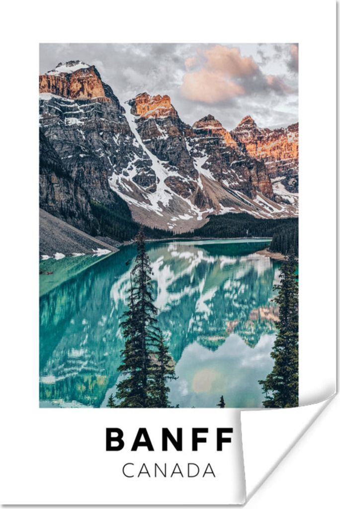 MuchoWow Poster Kanada - Berge - Wasser 120x180 cm - Kunstposter