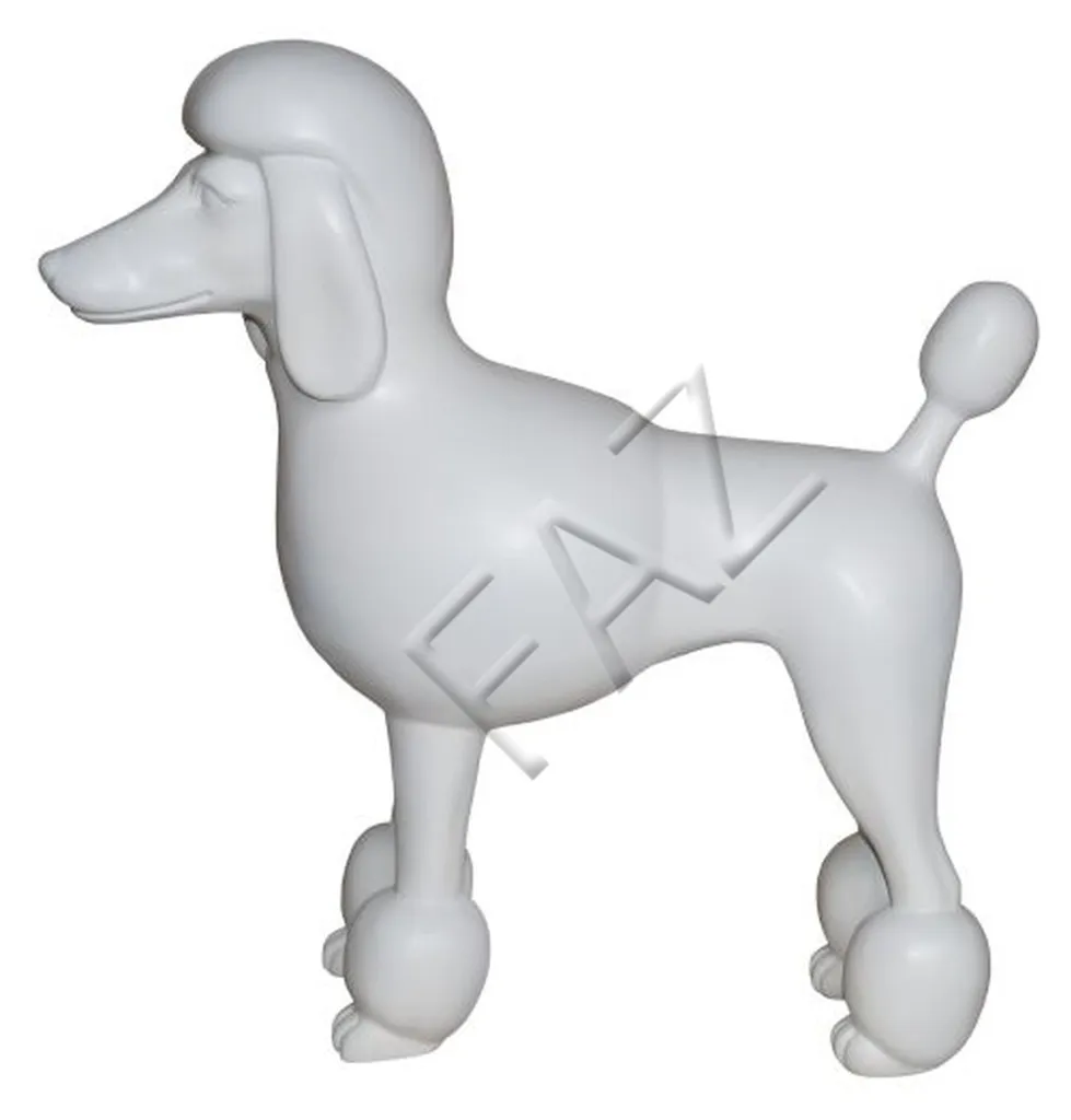 Sculpture Caniche Design Géométrique - Statue Décorative Multicolore - 2