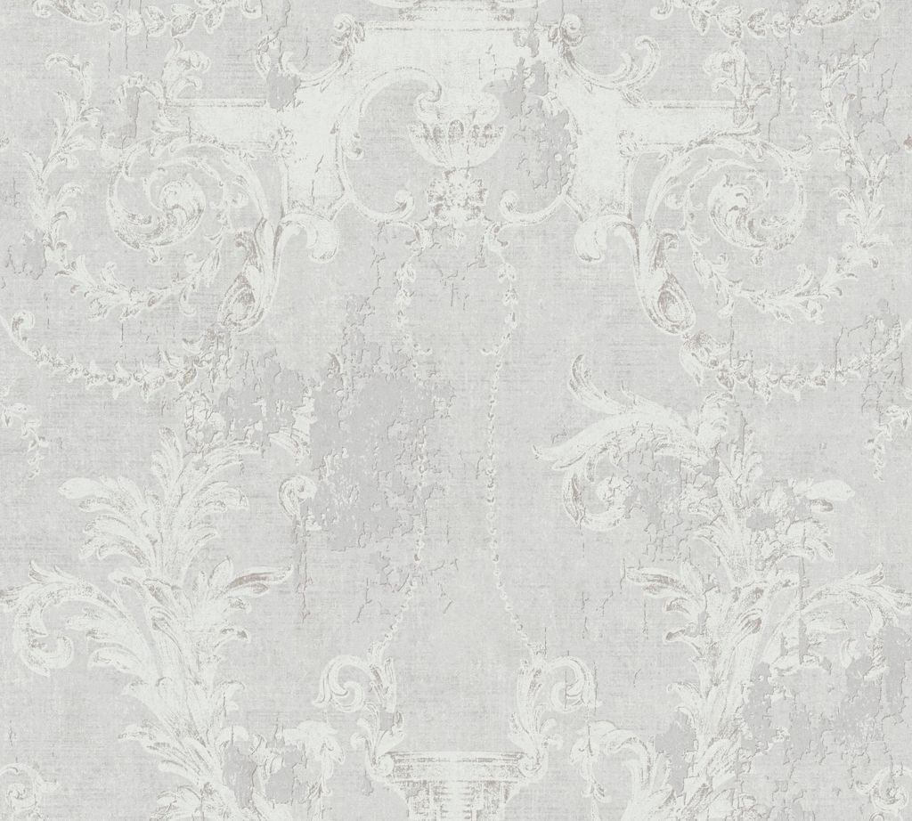 A.S. Création Barocktapete History of Art Vliestapete grau weiß 10,05 m x 0,53 m