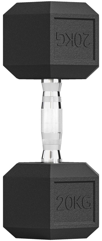 HOMCOM Hexagon Dumbbells, gietijzeren gewichten, handgrepen Productafbeelding 