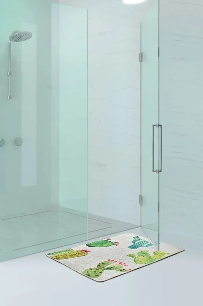 Mijolnir, cactus CHL1236, colorato, tappetino da bagno, 700 gr/m², 100% micropoliammide