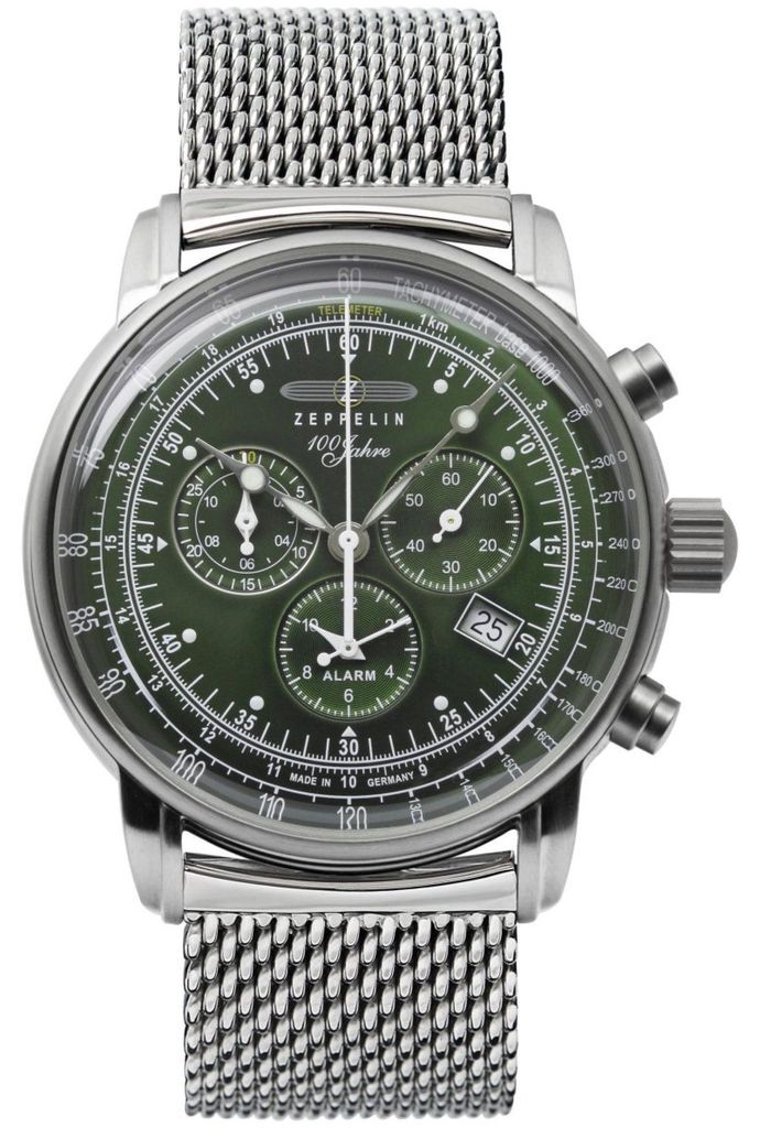 Zegarek męski ZEPPELIN 8680M-4 zielony klasyczny Zdjęcie produktu 