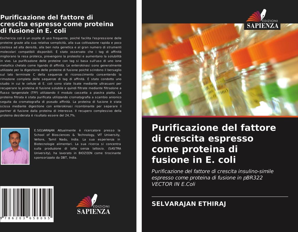 Purificazione del fattore di crescita espresso come proteina di fusione in E. coli