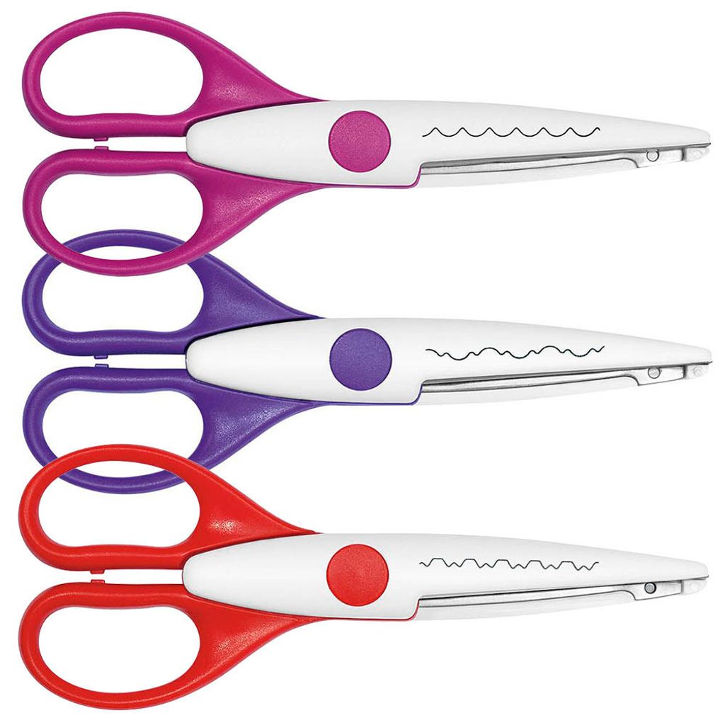 WEDO Bastelscheren-Set Barock-/Ziegel-/W-Schnitt