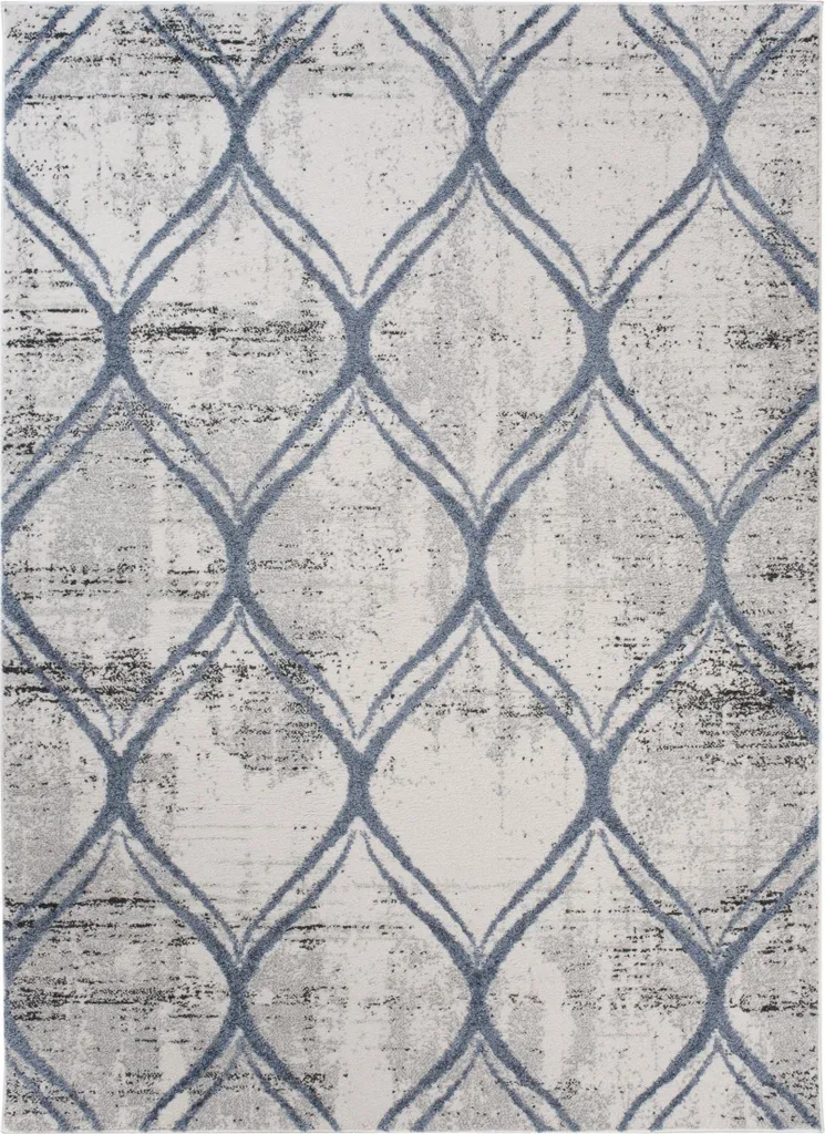 Tapis gris facile d'entretien 200x300 cm - Solution déco moderne Mazovia