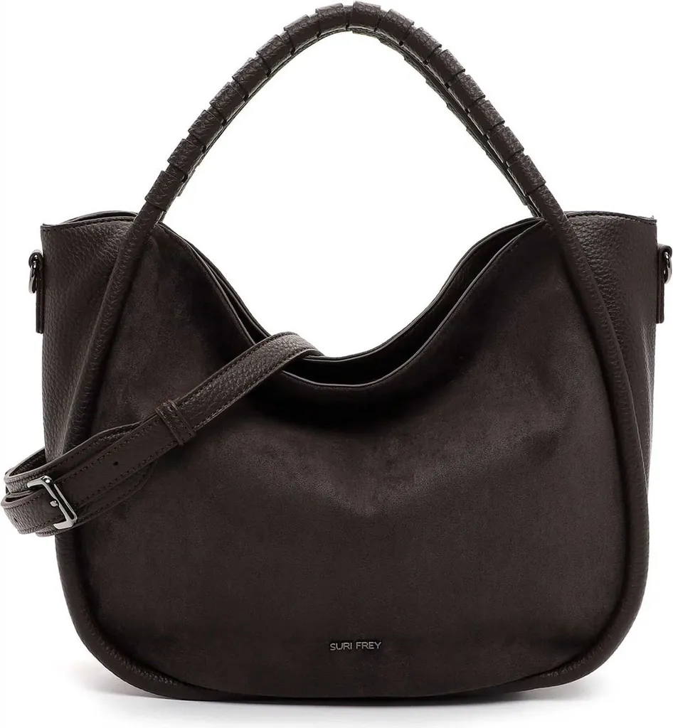 Suri Frey SFY Buffey Shopper Nero – Borsa Tote Con Tracolla Regolabile, 37x33x10.5 Cm, In Poliuretano E Poliestere