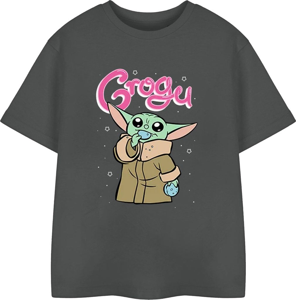 Star Wars: The Mandalorian - T-Shirt für Kinder TV3325 (128) (Holzkohle)