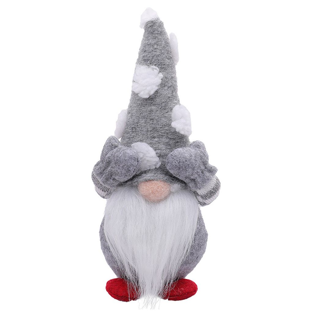 Weihnachten Santa Gnome Doll Holiday Home Office Schreibtisch Ornament Party Wohnzimmer Dekor Dekor-Grau