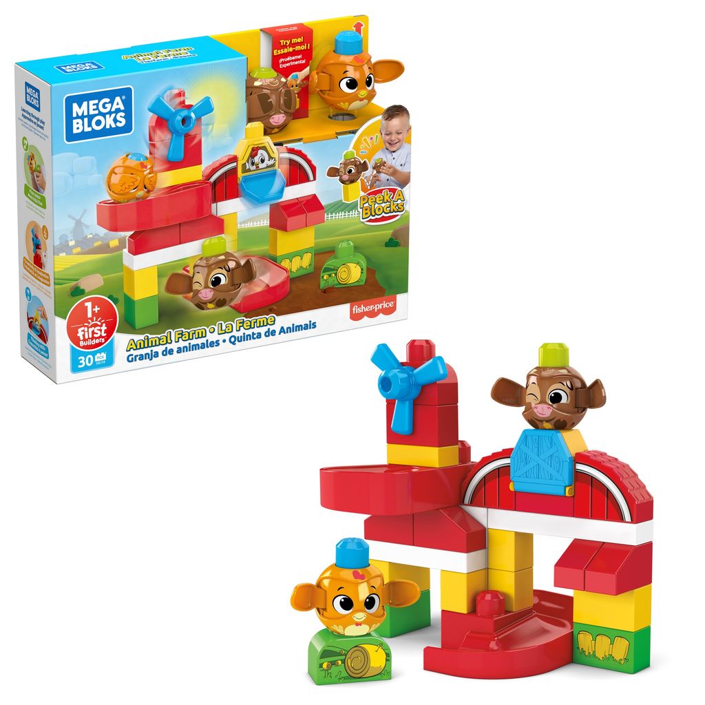 Nilpferd 25 Bausteine MEGA Bloks GRV21 für Kleinkinder Spielzeug ab 1 Jahr 
