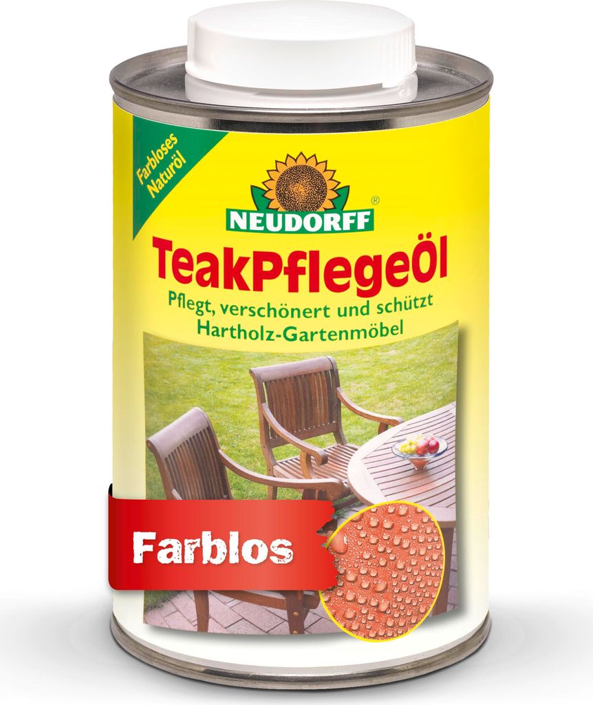 Neudorff TeakPflegeÖl 500 ml - reicht für 6-9m² - Produktbild 