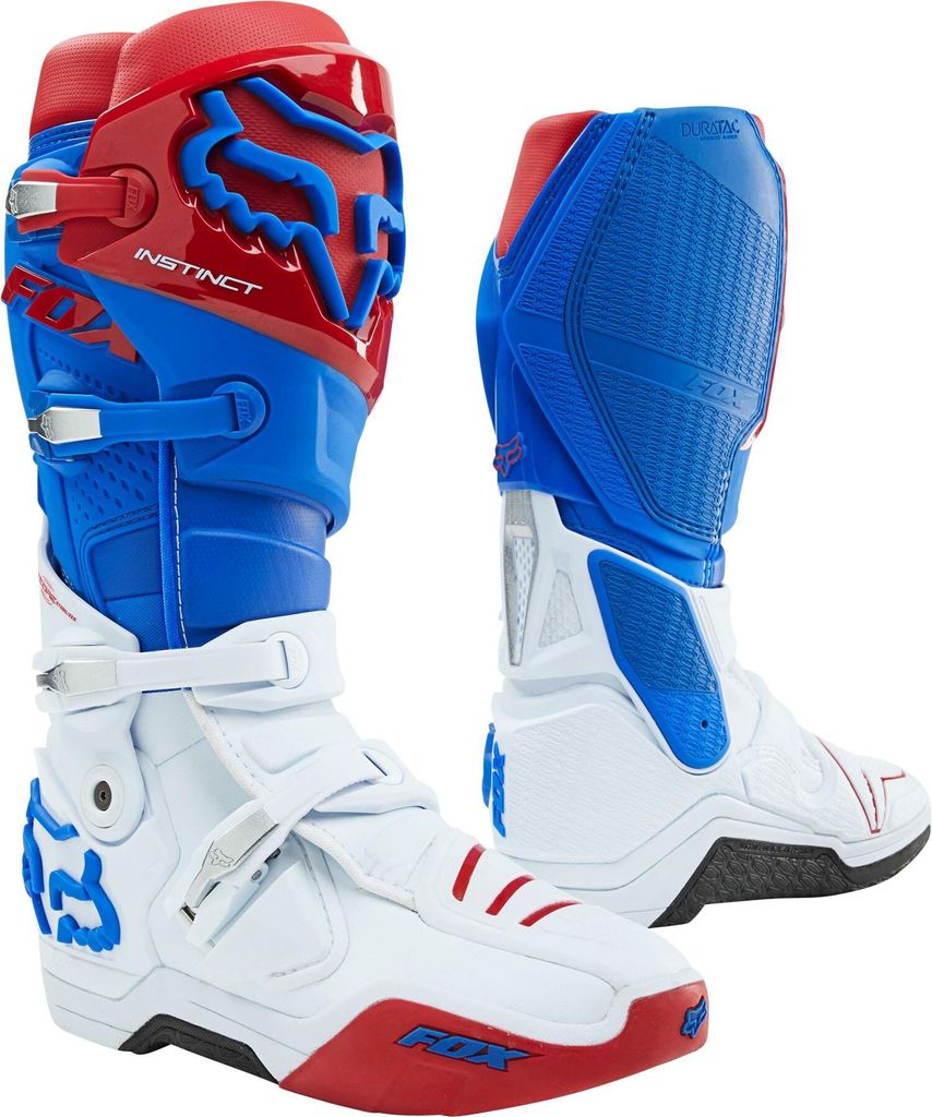 FOX Instinct Motocross Stiefel, blau/weiß/rot, 13