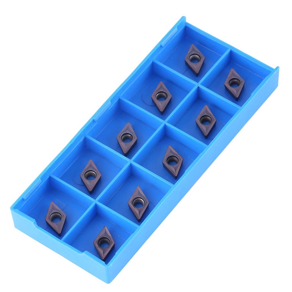 10 Stück CNC-Hartmetall-Wendeschneidplatten für Drehmaschinen mit Box