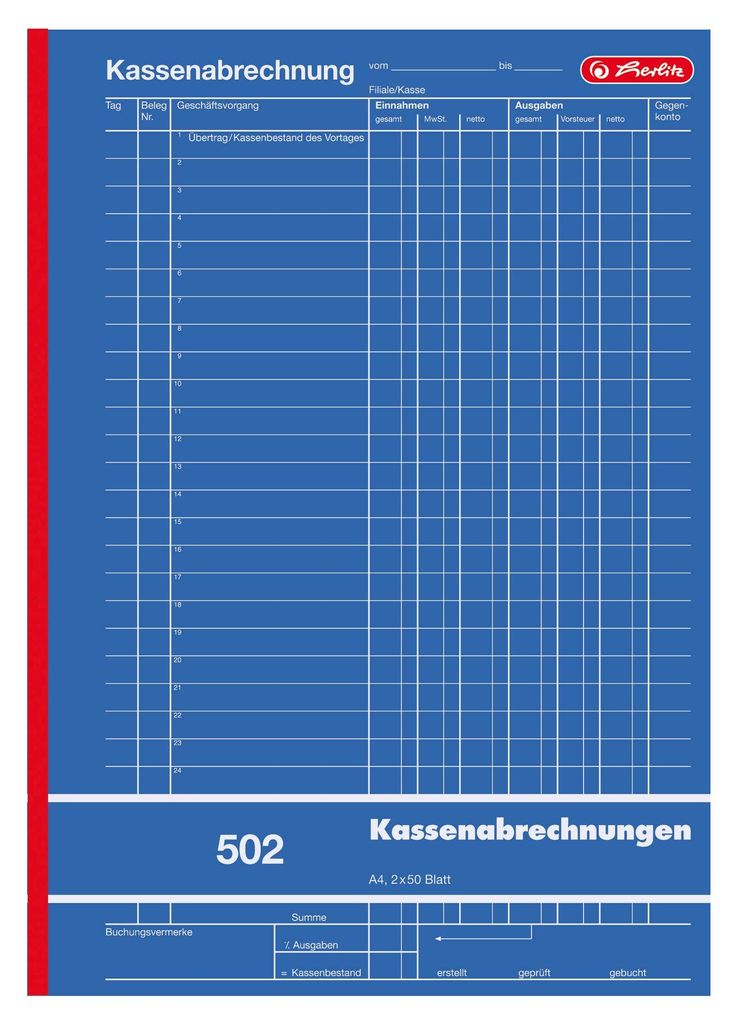 Herlitz 882415, A4, 100 Seiten, Deutschland Produktbild 
